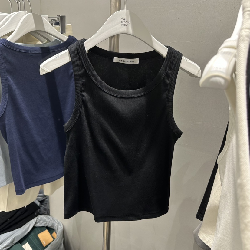 THE SECOND GROW/QUEENSRABBIT韓國東大門直郵女裝新品職業吊帶背心羅紋THE SECOND GROW/QUEENSRABBIT吊帶/背心圖色3
