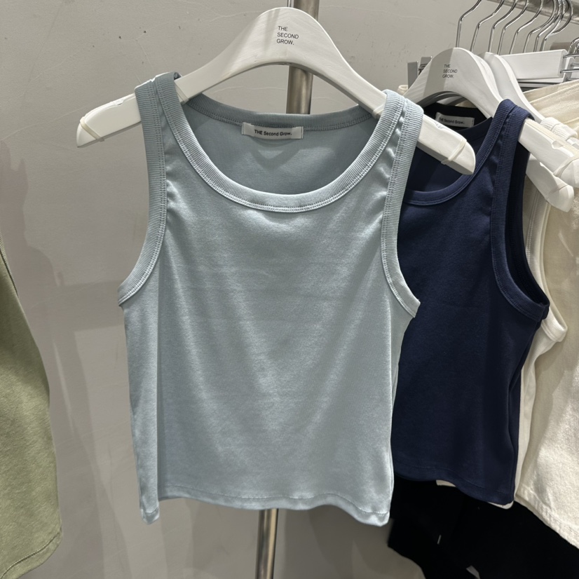 THE SECOND GROW/QUEENSRABBIT韓國東大門直郵女裝新品職業吊帶背心羅紋THE SECOND GROW/QUEENSRABBIT吊帶/背心圖色4