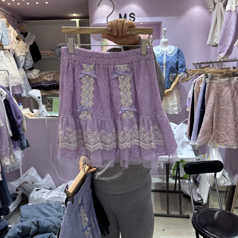 MS韓國東大門直郵女士新品時尚休閑26春夏人氣職業推薦裙褲MS裙褲圖色1