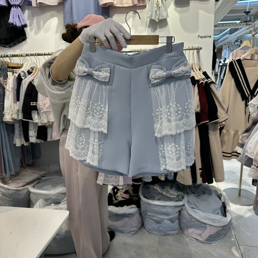 PAPA韓國直郵實拍女士新款職業人氣時尚26春夏熱賣休閑短褲PaPa/HALMADE短褲圖色1