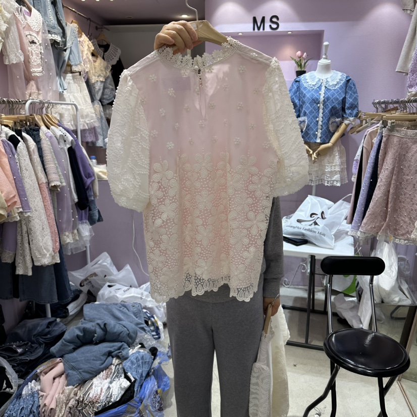 MS韓國代購女裝新品時尚職業推薦26春夏人氣熱賣襯衫蕾絲衫MS襯衫/蕾絲衫