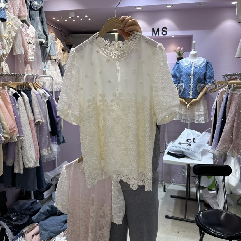 MS韓國代購女裝新品時尚職業推薦26春夏人氣熱賣襯衫蕾絲衫MS襯衫/蕾絲衫圖色1