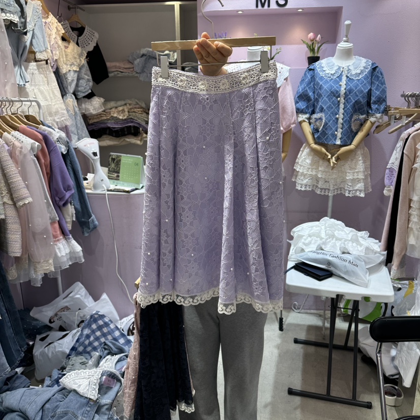 MS韓國直郵實拍女士新品熱賣休閑職業人氣26春夏半身裙中短裙MS半身裙/中短裙圖色2