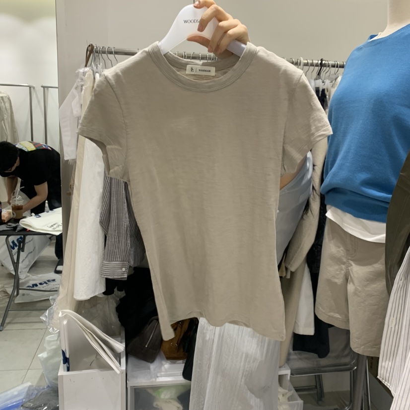 WOOD SAGE韓國東大門直郵女士新款26春夏推薦職業時尚T恤WOOD SAGET恤圖色2