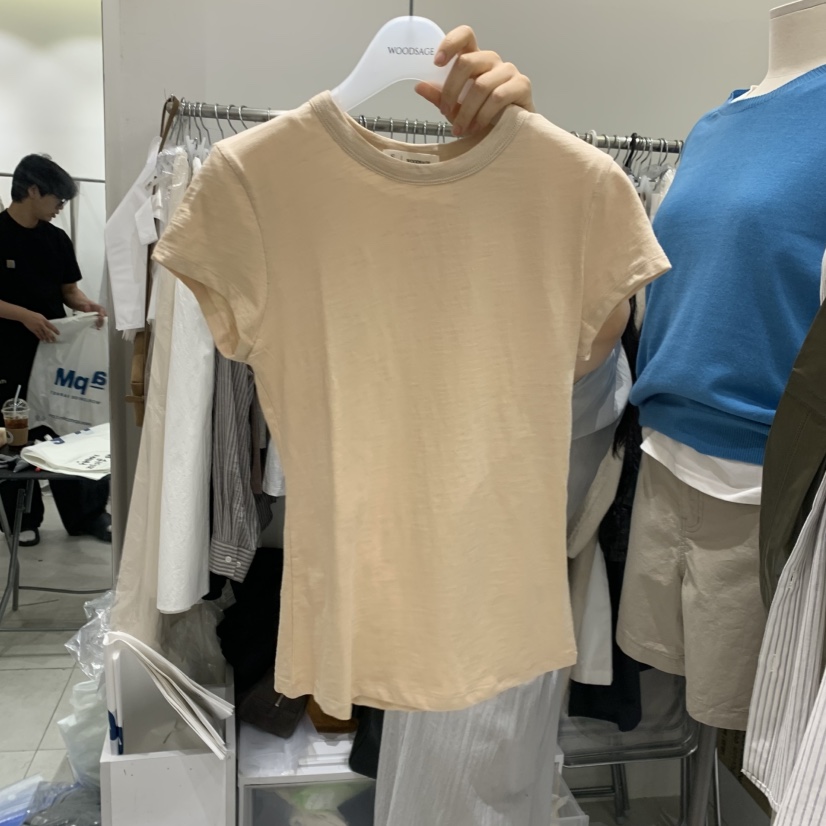WOOD SAGE韓國東大門直郵女士新款26春夏推薦職業時尚T恤WOOD SAGET恤圖色3