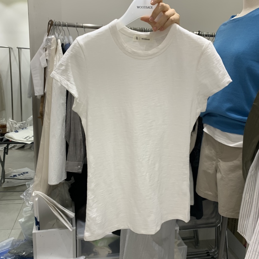 WOOD SAGE韓國東大門直郵女士新款26春夏推薦職業時尚T恤WOOD SAGET恤圖色4