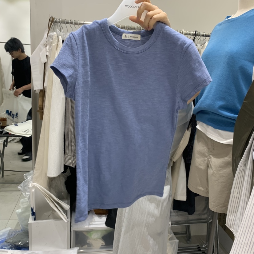 WOOD SAGE韓國東大門直郵女士新款26春夏推薦職業時尚T恤WOOD SAGET恤圖色5