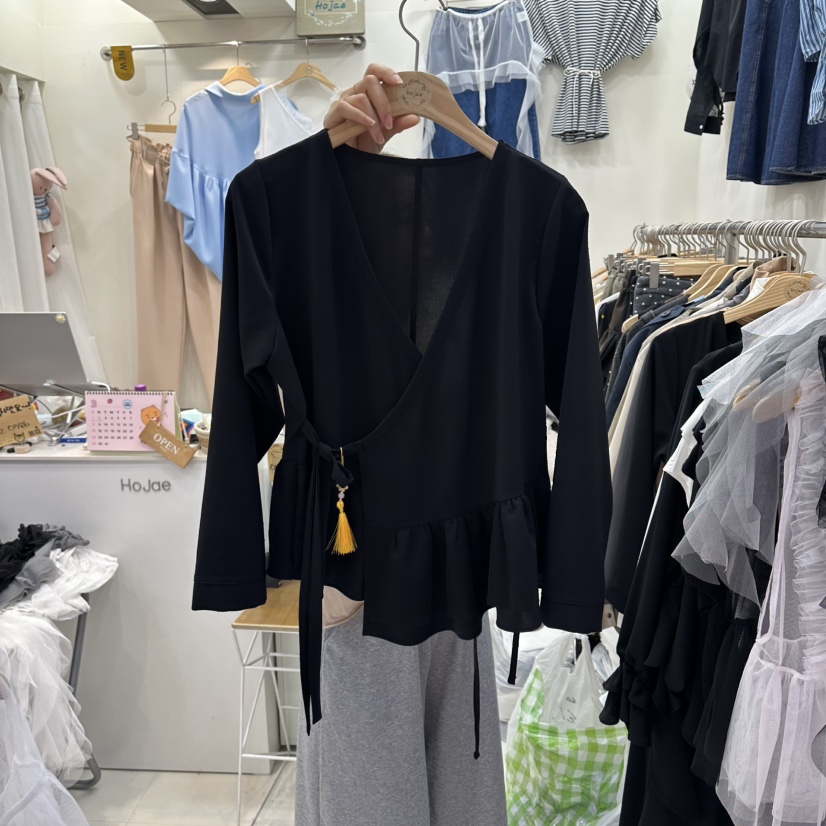 HOJAE韓國東大門直郵女裝新品人氣推薦26春夏休閑長袖T恤MID-LEVEL JUMP長袖T恤圖色2