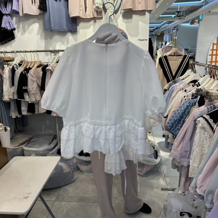 PAPA韓國代購女裝新品推薦休閑職業26春夏人氣襯衫蕾絲衫PaPa/HALMADE襯衫/蕾絲衫