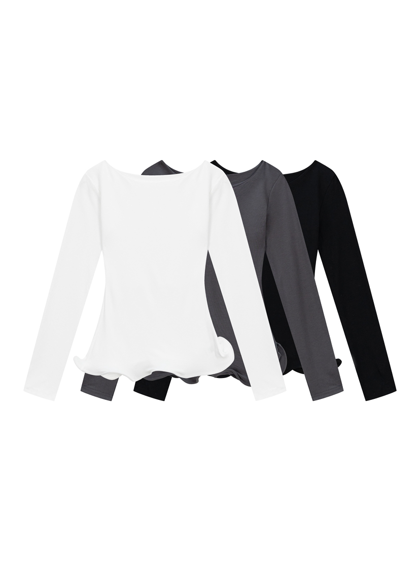 TEXTURE韓國東大門直郵女士新品熱賣職業人氣推薦長袖T恤TEXTURE長袖T恤