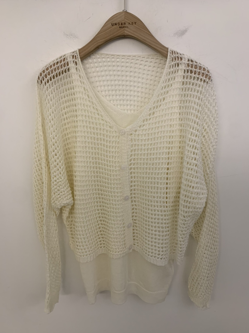 UNDER KEY韓國直郵實拍女裝新款熱賣推薦時尚套裝套裝開衫UNDER KEY套裝圖色2