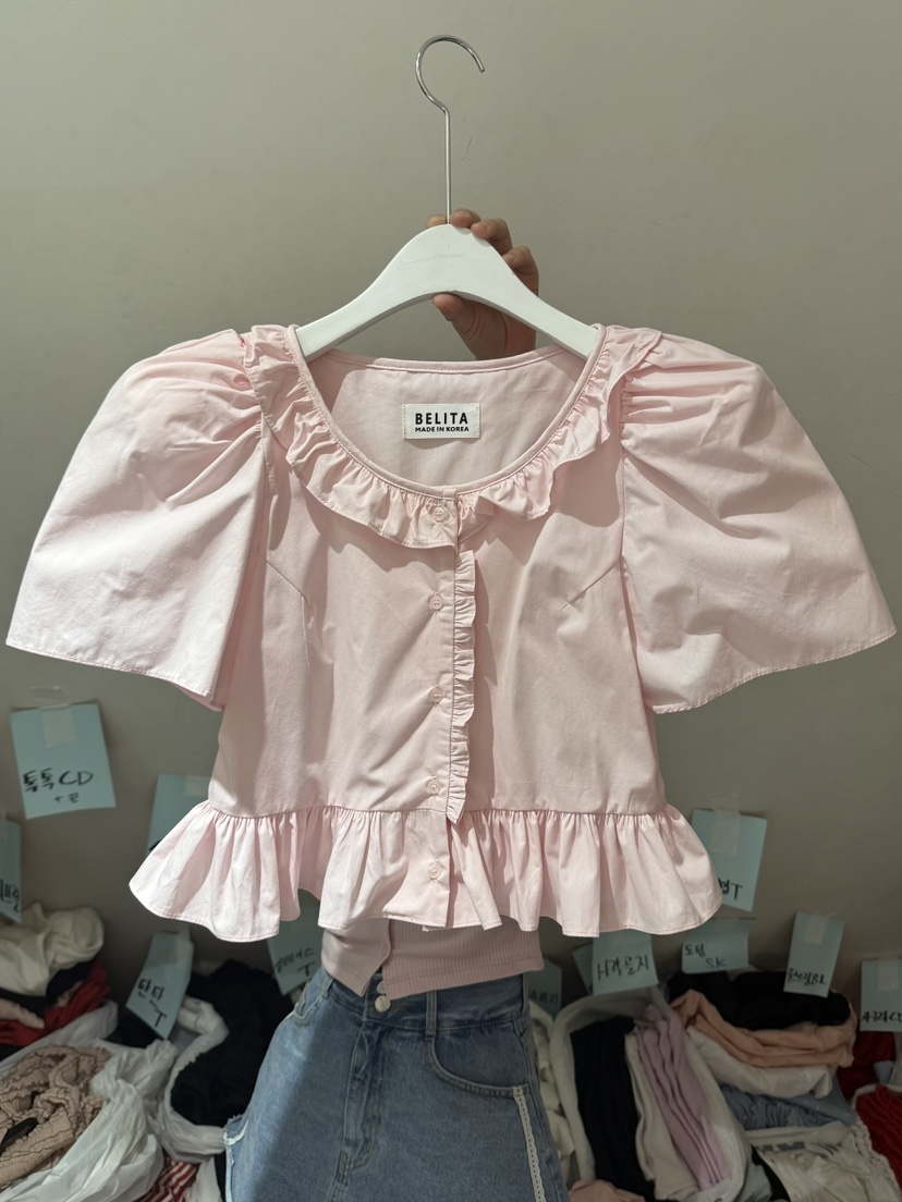 BELITA-L韓國直郵實拍女士新品熱賣26春夏時尚襯衫蕾絲衫BELITA-L襯衫/蕾絲衫圖色2