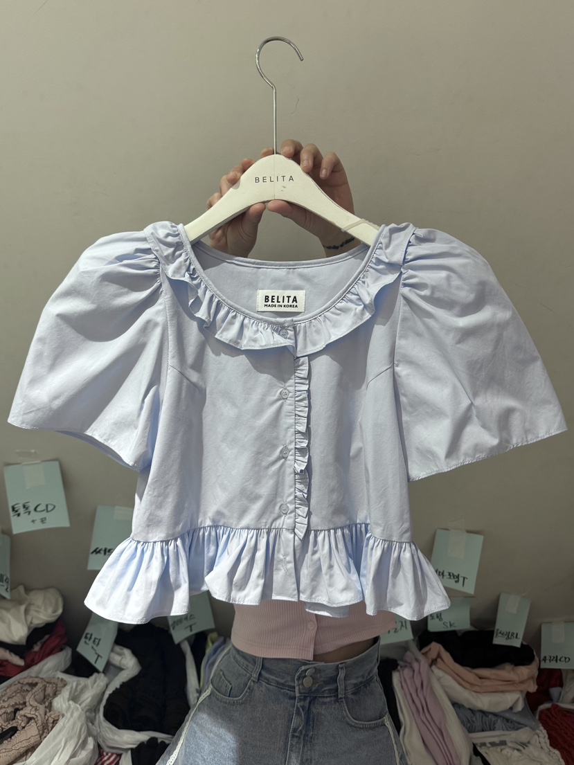 BELITA-L韓國直郵實拍女士新品熱賣26春夏時尚襯衫蕾絲衫BELITA-L襯衫/蕾絲衫圖色3