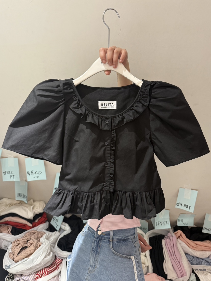BELITA-L韓國直郵實拍女士新品熱賣26春夏時尚襯衫蕾絲衫BELITA-L襯衫/蕾絲衫圖色4