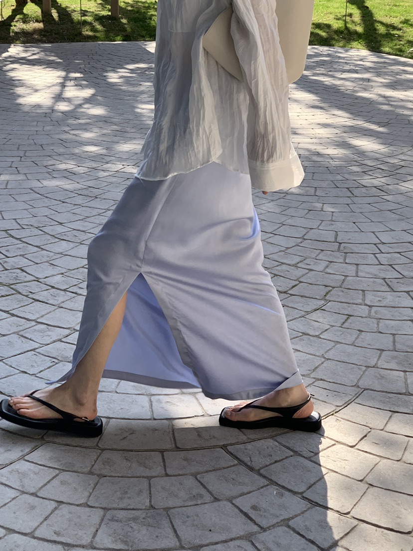 B_GARDER韓國東大門直郵女士新款職業人氣熱賣時尚長裙緞面B.GARDER長裙