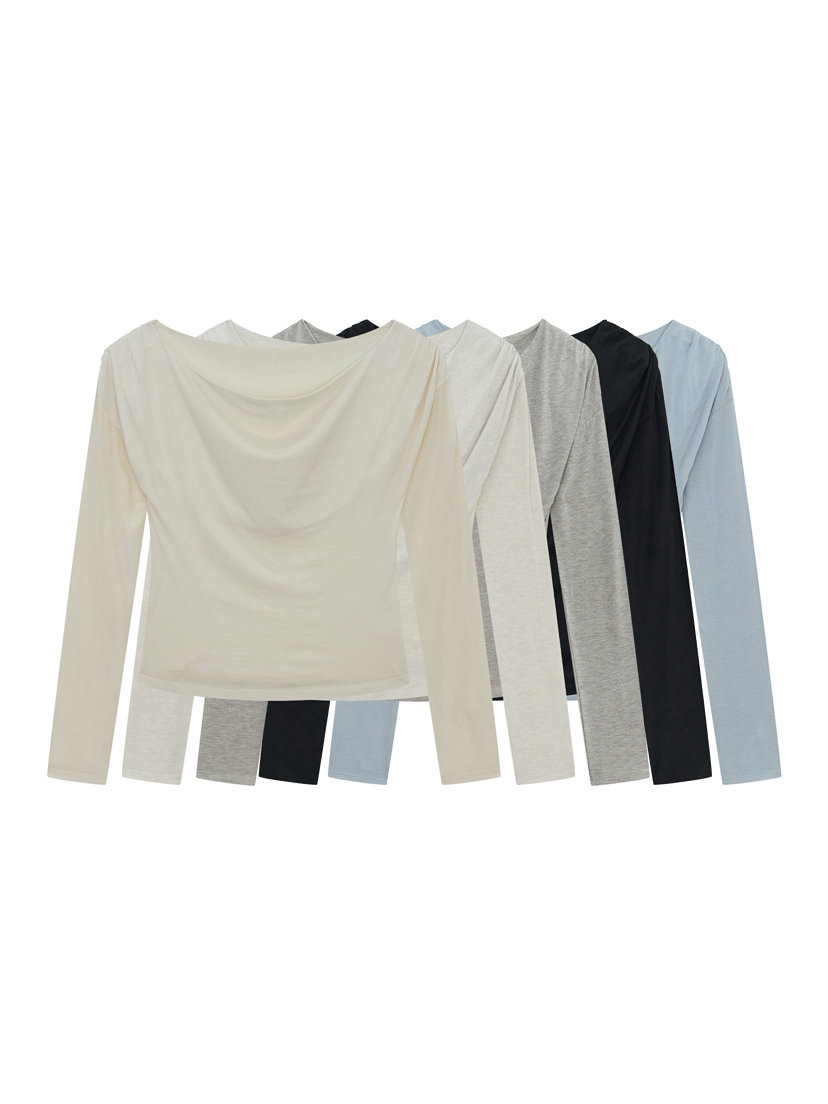 TEXTURE韓國直郵女士新品26春夏時尚休閑熱賣推薦長袖T恤TEXTURE長袖T恤