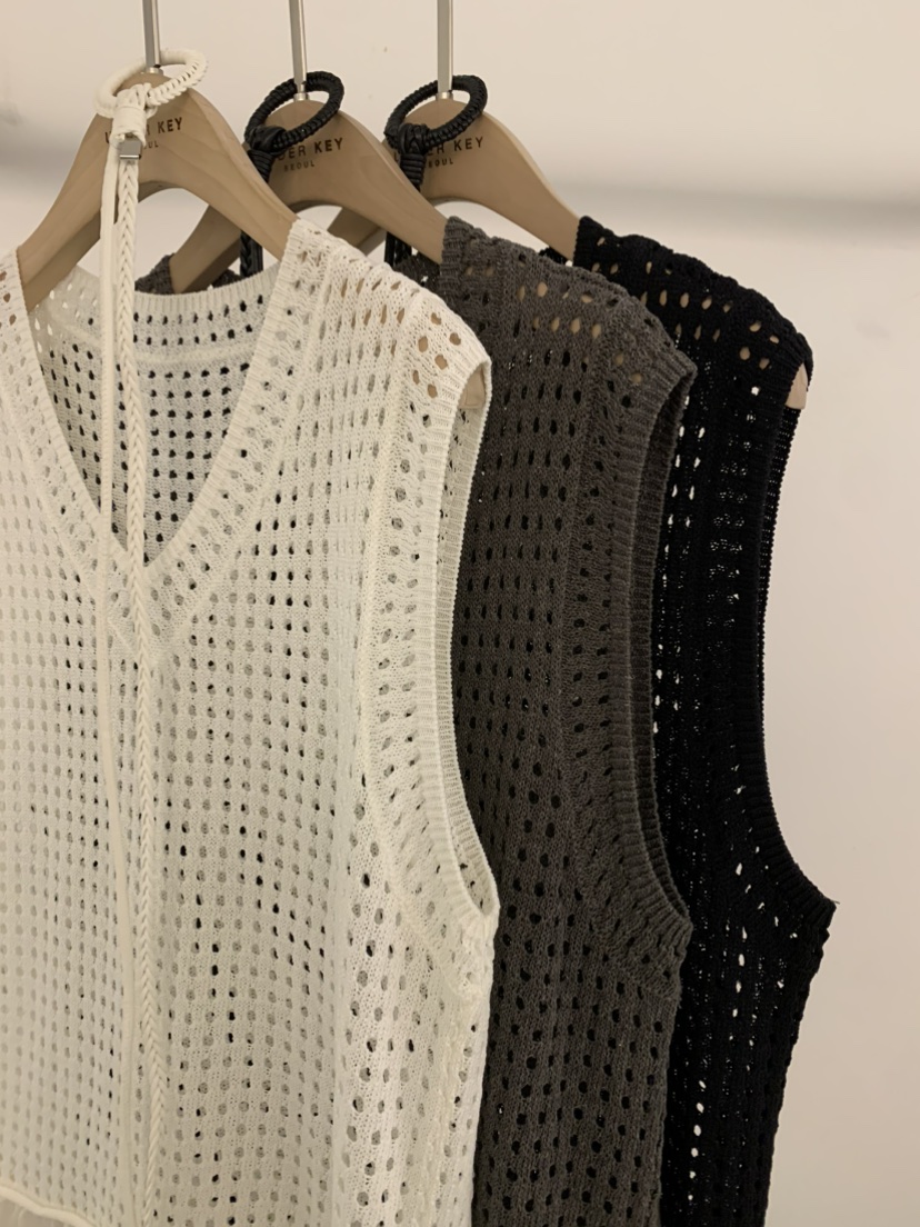 UNDER KEY韓國直郵實拍女士新品休閑熱賣吊帶背心含腰帶UNDER KEY吊帶/背心