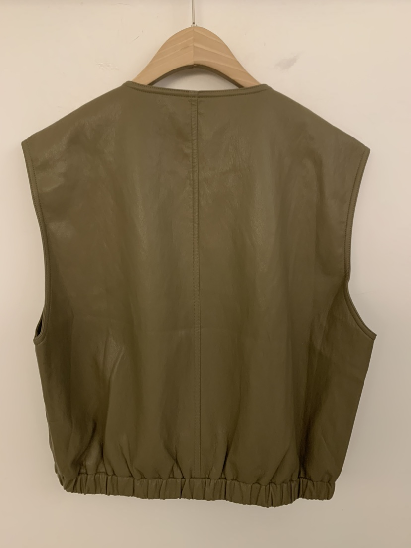 UNDER KEY韓國代購女裝新款推薦時尚人氣職業休閑馬甲皮革UNDER KEY馬甲