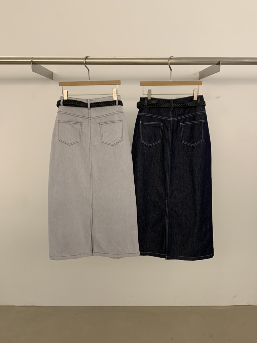 UNDER KEY韓國東大門直郵女裝新款人氣休閑熱賣長裙含腰帶UNDER KEY長裙