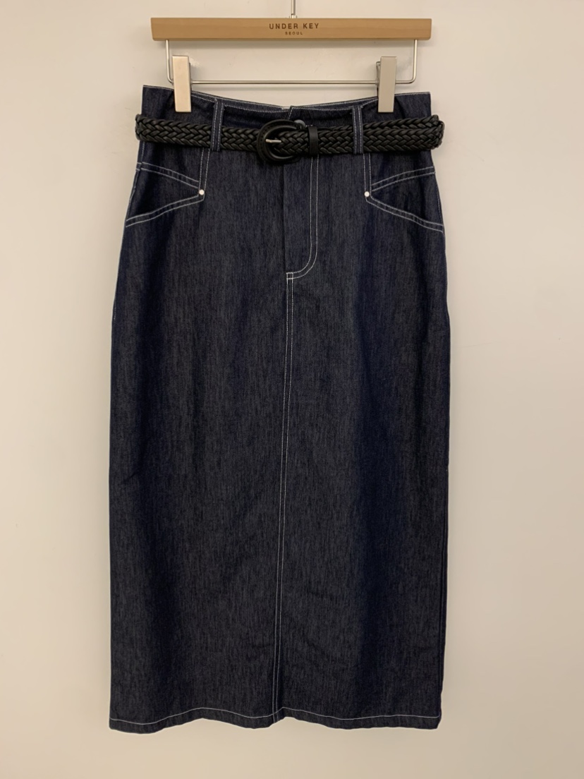 UNDER KEY韓國東大門直郵女裝新款人氣休閑熱賣長裙含腰帶UNDER KEY長裙圖色2