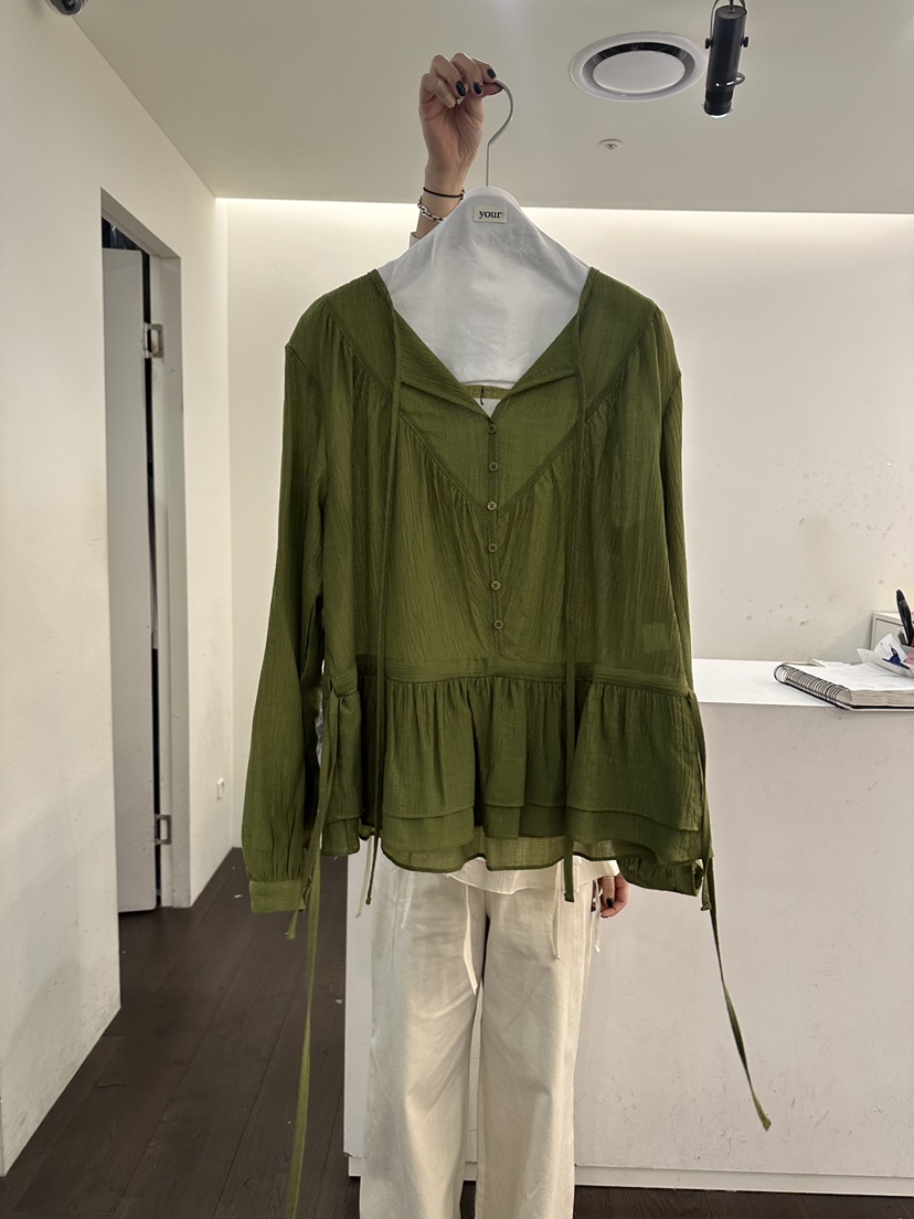 YOUR-P韓國東大門代購女裝新款26春夏人氣熱賣襯衫蕾絲衫YOUR-P襯衫/蕾絲衫圖色2