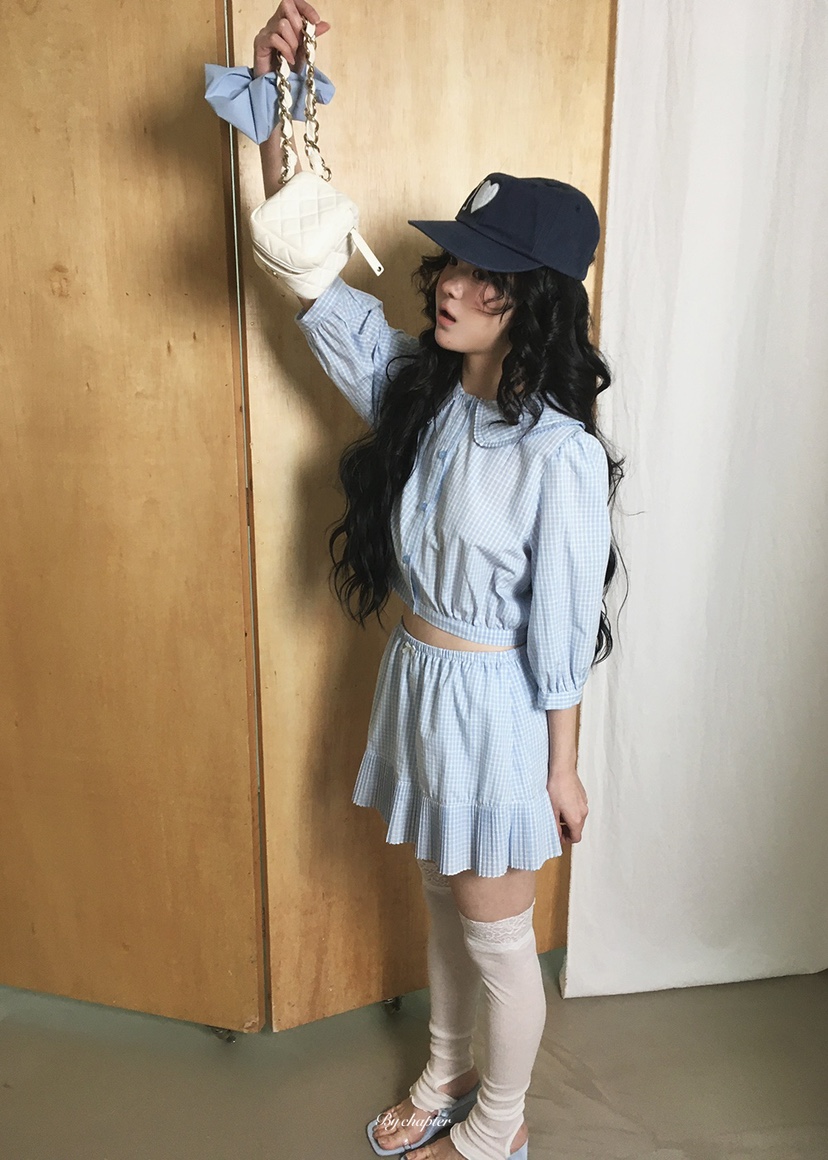 BY CHAPTER韓國代購女士新款休閑人氣職業時尚推薦短裙褶裙BY Chapter短裙