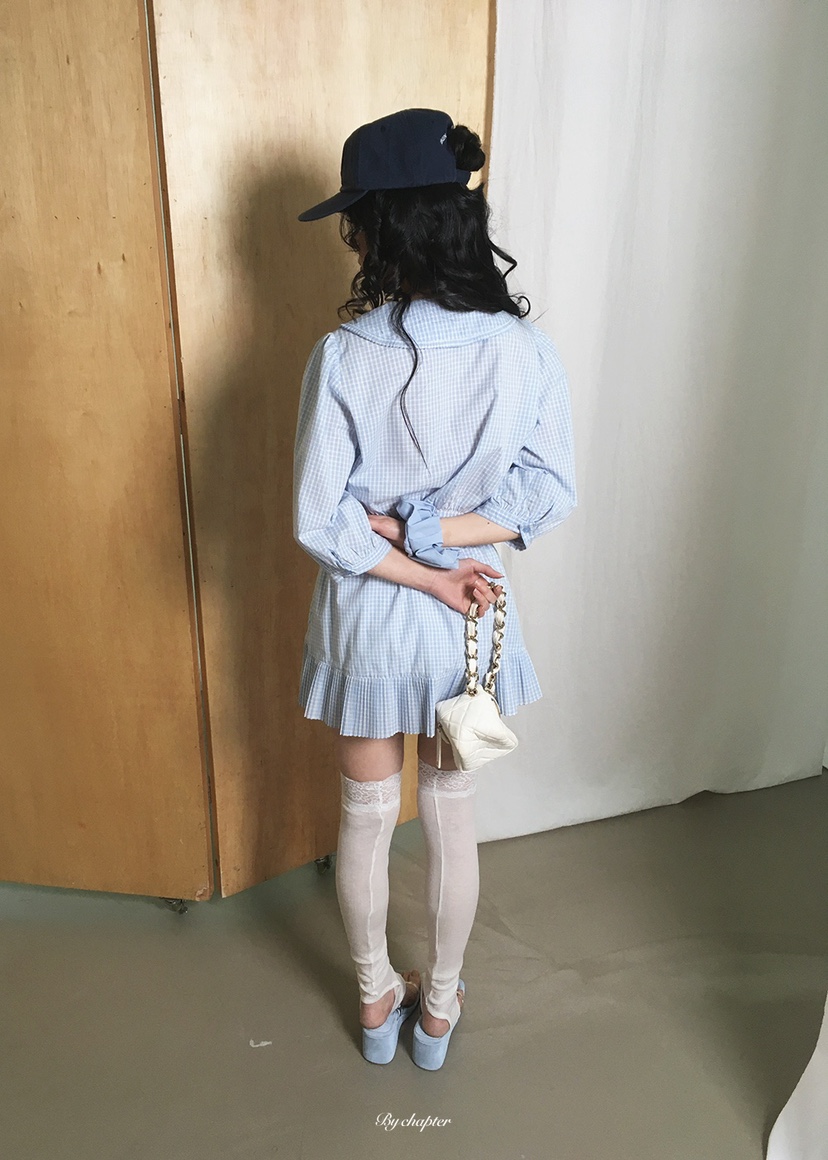 BY CHAPTER韓國代購女士新款休閑人氣職業時尚推薦短裙褶裙BY Chapter短裙