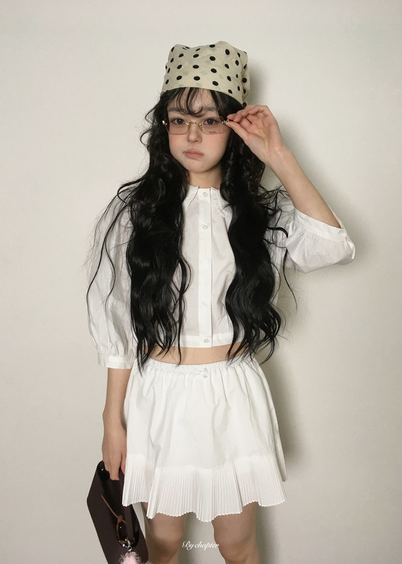 BY CHAPTER韓國代購女士新款休閑人氣職業時尚推薦短裙褶裙BY Chapter短裙