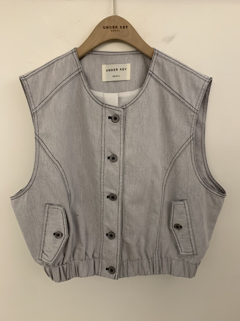 UNDER KEY韓國直郵實拍女裝新款26春夏職業熱賣時尚馬甲UNDER KEY馬甲圖色1