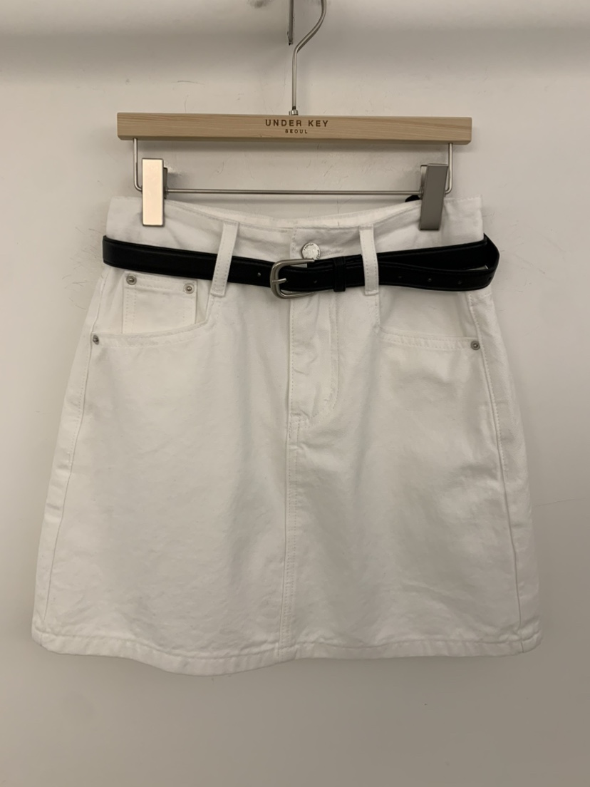 UNDER KEY韓國代購女裝新款時尚推薦職業熱賣短裙含腰帶UNDER KEY短裙圖色3