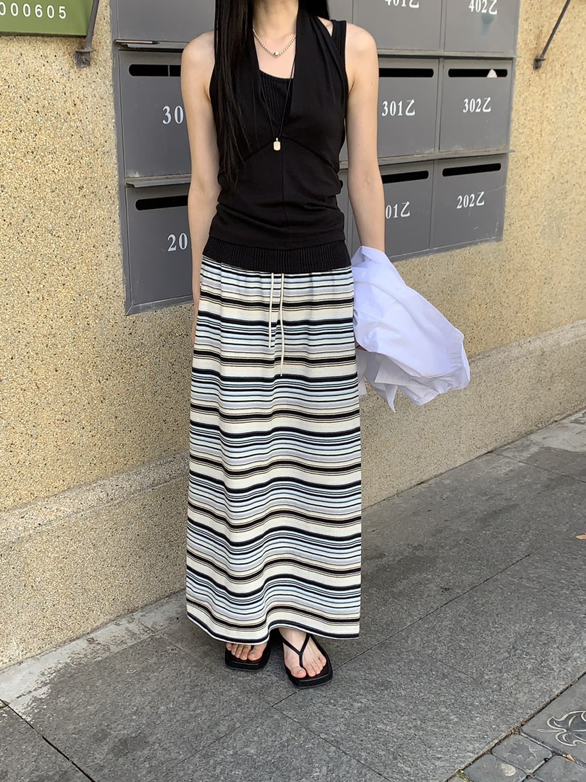 B_GARDER韓國直郵女士新款職業26春夏熱賣人氣休閑時尚長裙B.GARDER長裙