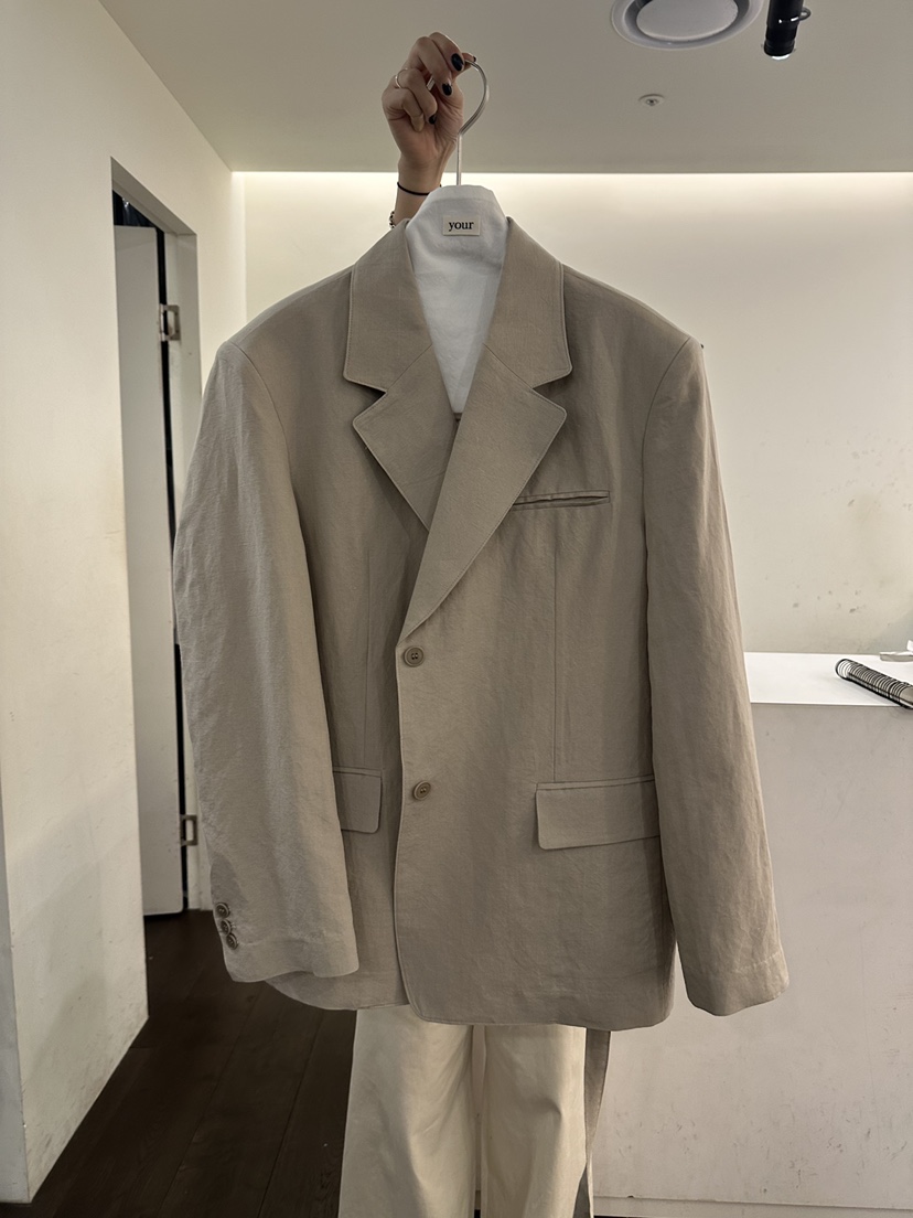 YOUR-P韓國東大門代購女士新款時尚人氣推薦夾克含腰帶亞麻YOUR-P夾克圖色3