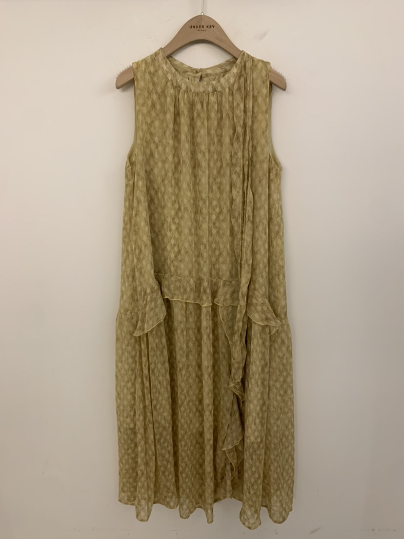 UNDER KEY韓國東大門代購女士新款推薦時尚連衣裙荷葉邊UNDER KEY連衣裙圖色1