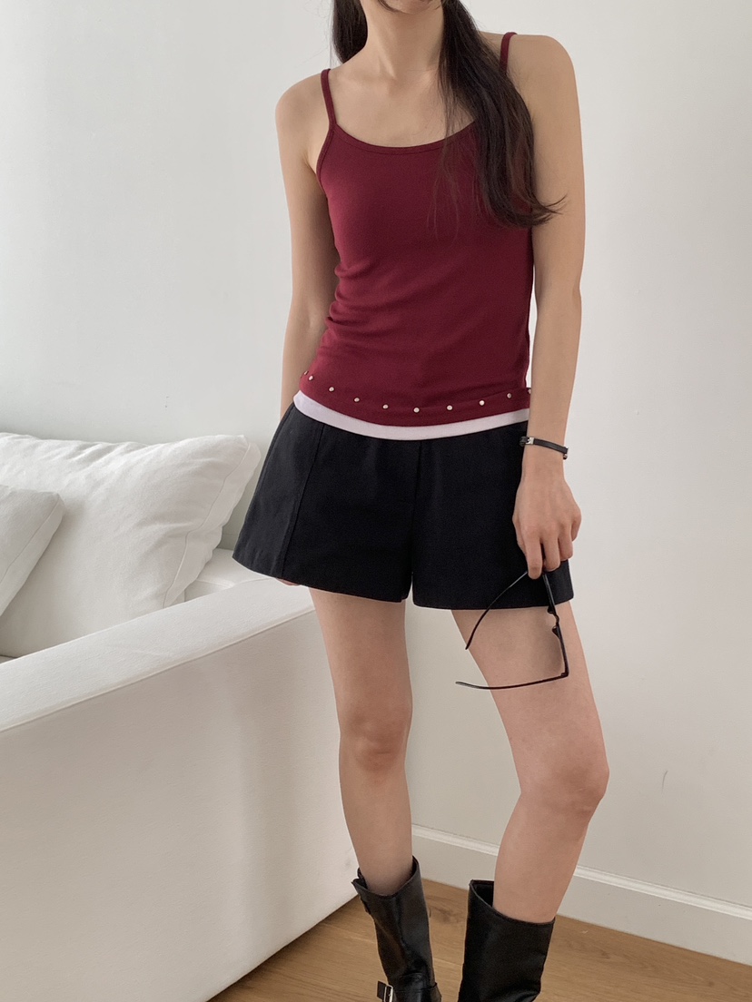 RE:OPENING韓國東大門直郵女士新款休閑熱賣吊帶背心鏤空RE:OPENING吊帶/背心