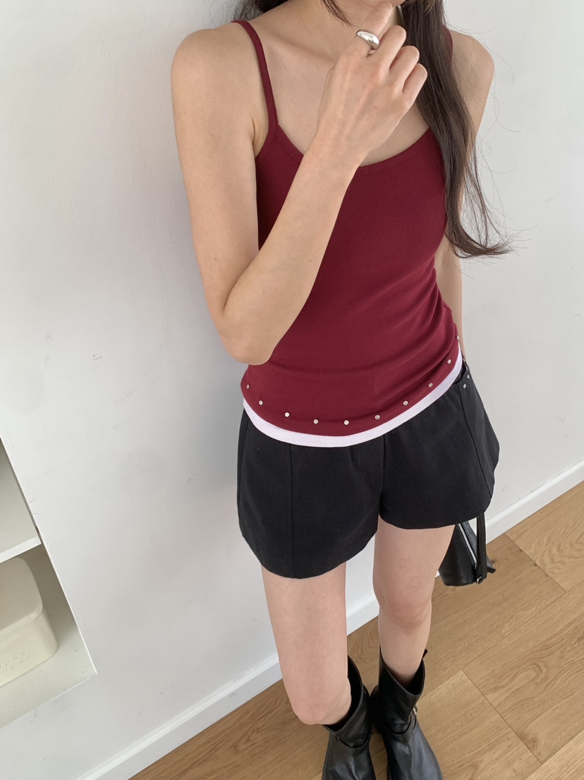 RE:OPENING韓國東大門直郵女士新款休閑熱賣吊帶背心鏤空RE:OPENING吊帶/背心