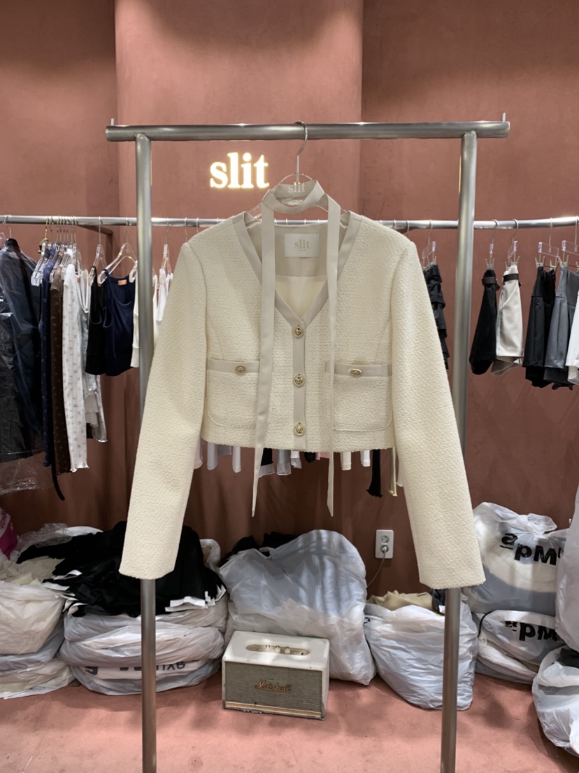 SLIT韓國直郵女士新品熱賣推薦休閑時尚26春夏夾克含脖帶SLIT夾克圖色1