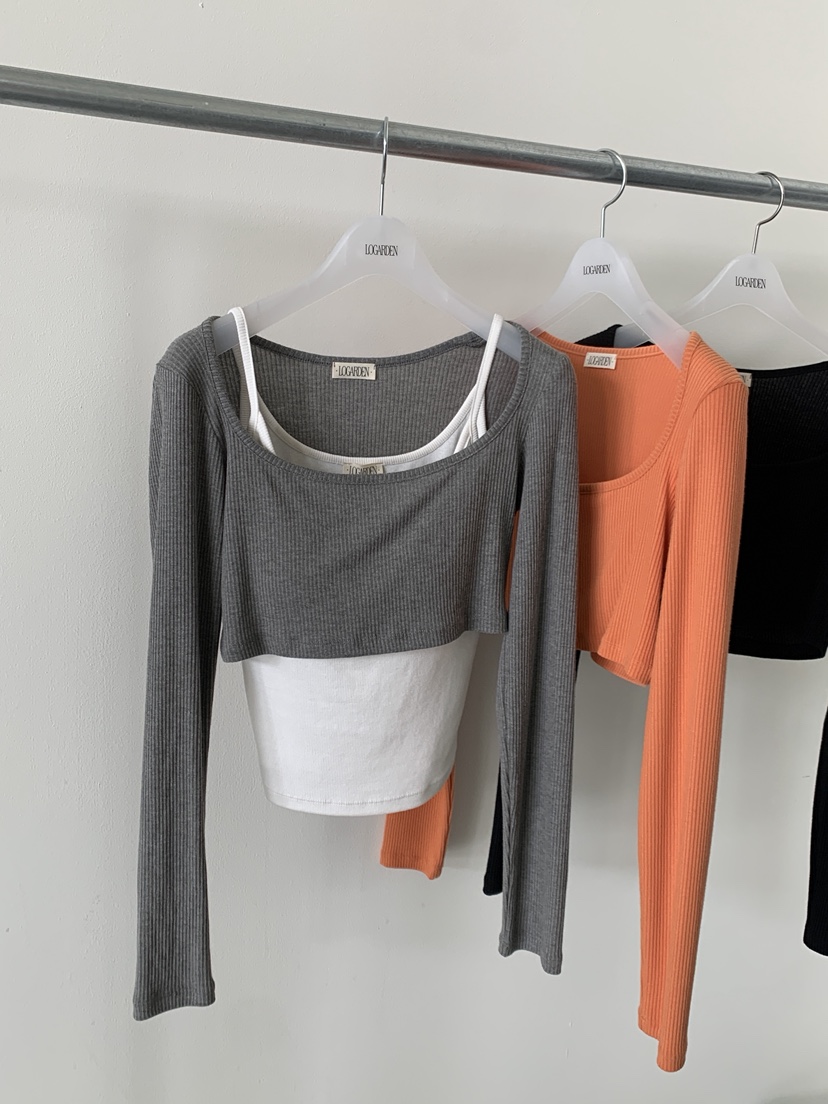 LOGARDEN韓國直郵女士新款熱賣人氣時尚推薦長袖T恤不含內搭LO GARDEN長袖T恤