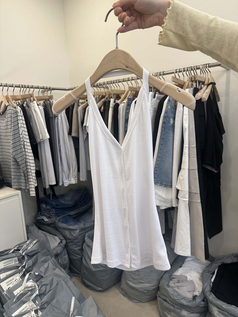 MONDAYMORING韓國直郵女士新款26春夏職業休閑人氣吊帶背心MONDAYMORING吊帶/背心圖色1