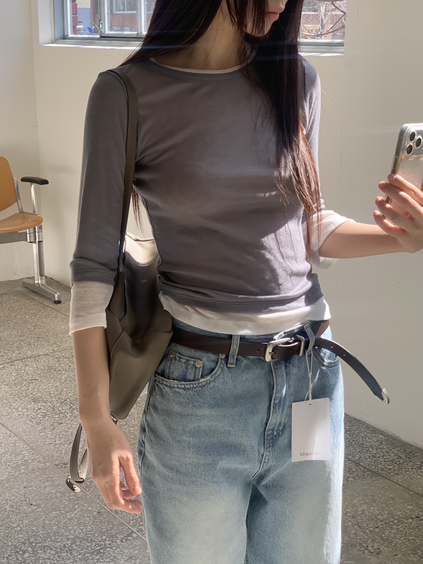 LOGARDEN韓國直郵實拍女士新品人氣熱賣休閑推薦職業腰帶LO GARDEN腰帶