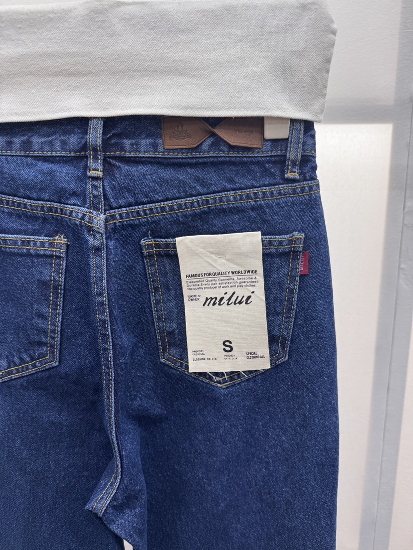 MILUI韓國代購女裝新款人氣休閑時尚職業26春夏推薦牛仔褲MILUI牛仔褲