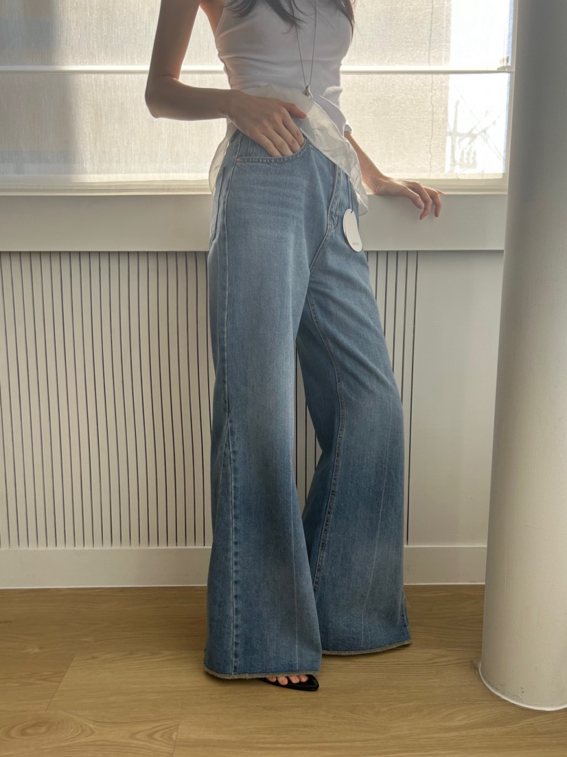 ME MO韓國東大門代購女裝新款休閑時尚26春夏人氣牛仔褲ME MO牛仔褲