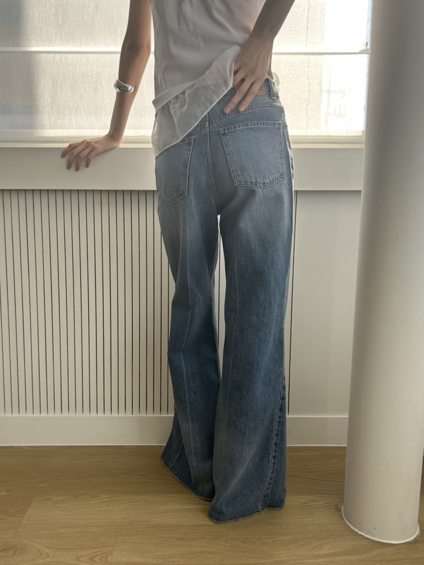 ME MO韓國東大門代購女裝新款休閑時尚26春夏人氣牛仔褲ME MO牛仔褲