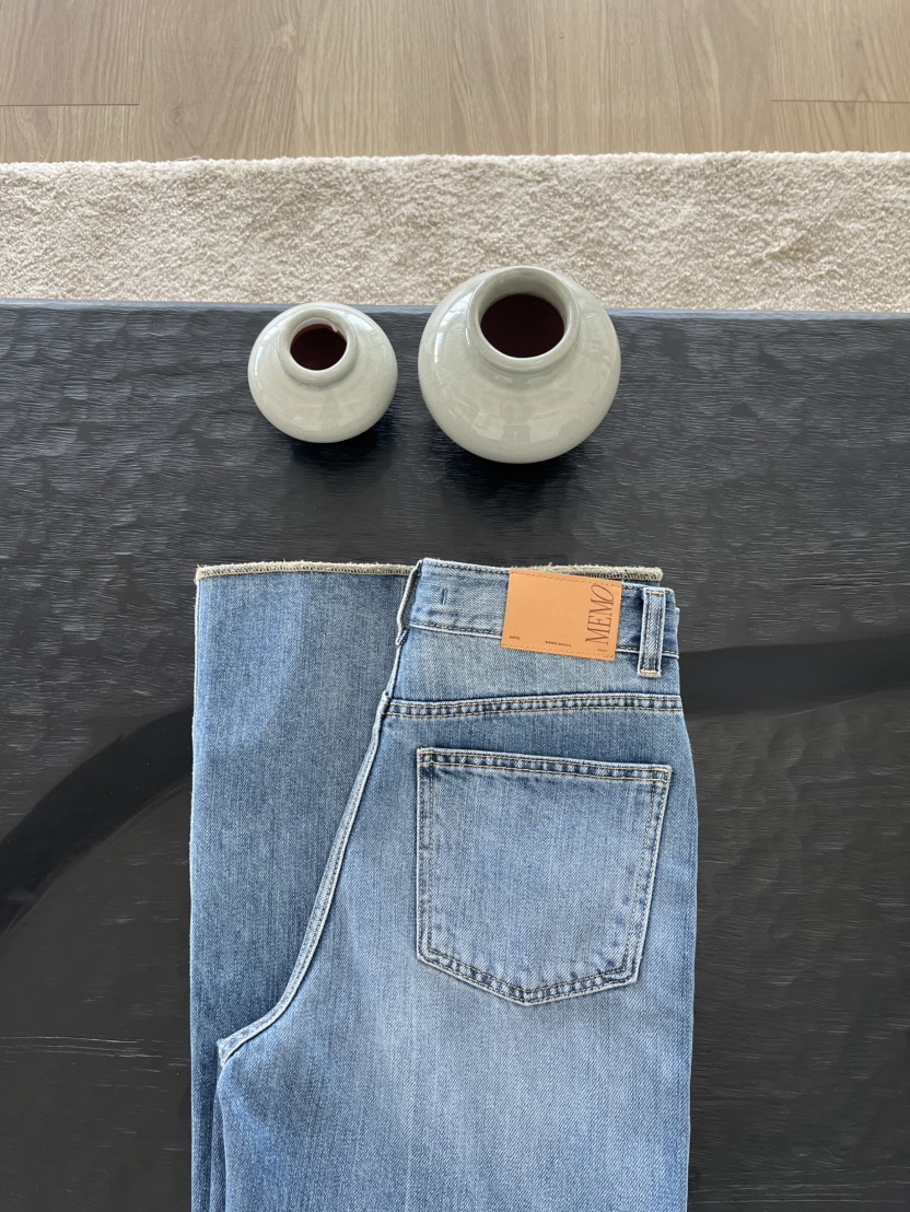 ME MO韓國東大門代購女裝新款休閑時尚26春夏人氣牛仔褲ME MO牛仔褲