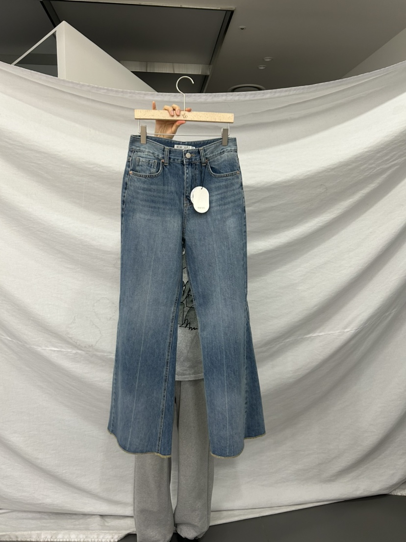 ME MO韓國東大門代購女裝新款休閑時尚26春夏人氣牛仔褲ME MO牛仔褲