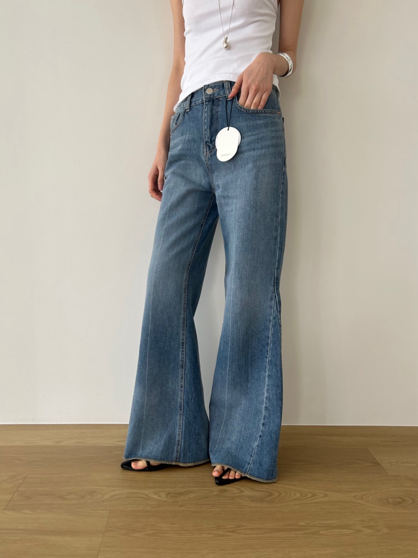 ME MO韓國東大門代購女裝新款休閑時尚26春夏人氣牛仔褲ME MO牛仔褲圖色1