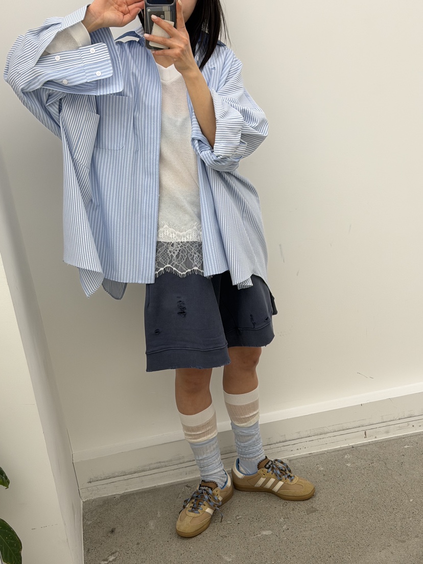 FRANC—L韓國直郵實拍女士新款職業26春夏休閑襯衫蕾絲衫FRANC襯衫/蕾絲衫