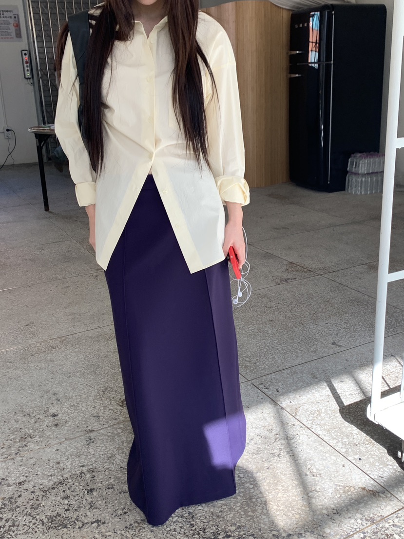 LOGARDEN韓國東大門直郵女裝新品26春夏休閑長裙不含腰帶LO GARDEN長裙