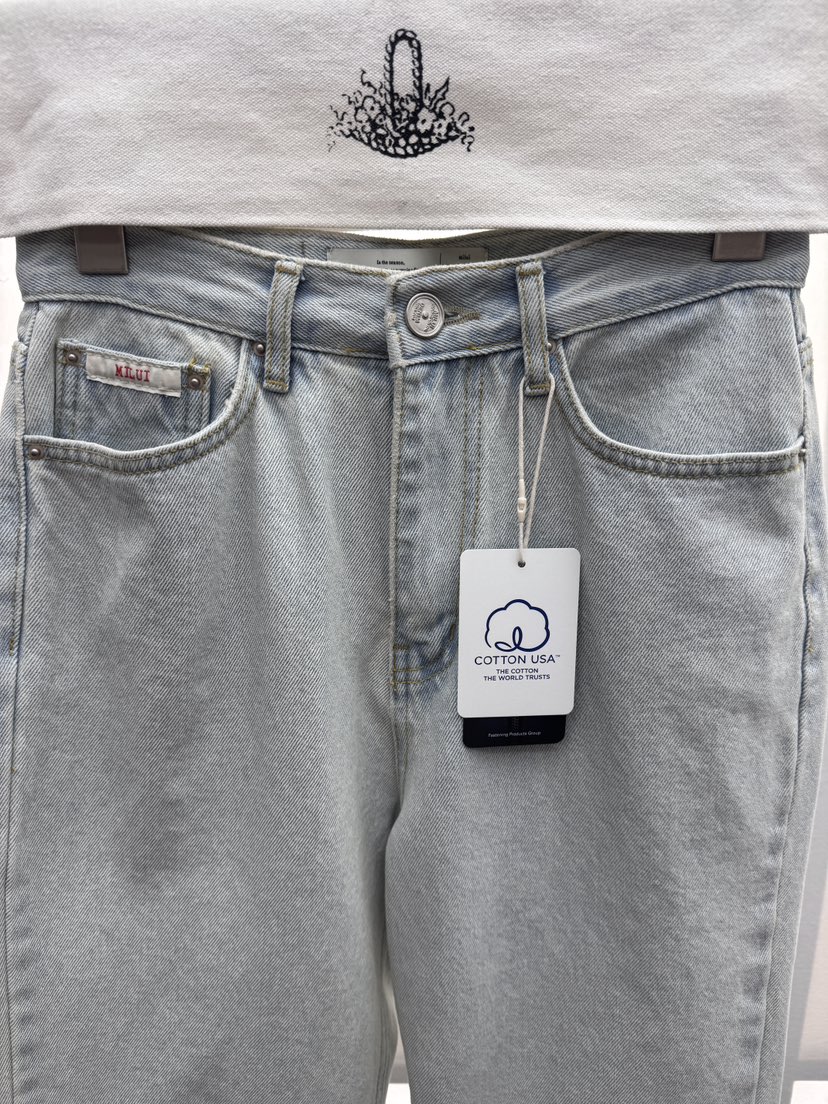 MILUI韓國直郵女裝新款26春夏人氣熱賣休閑職業推薦牛仔褲MILUI牛仔褲