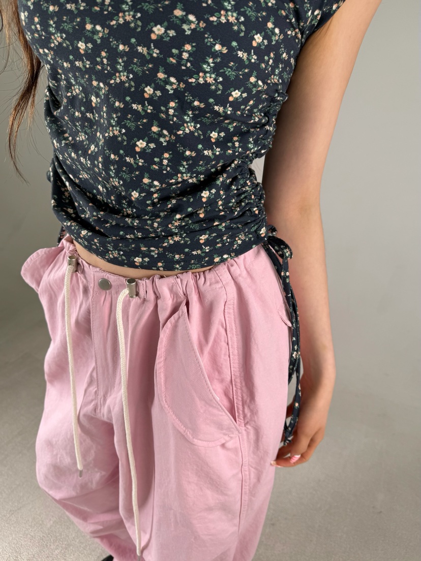 SHIRRING韓國直郵女裝新品人氣時尚休閑26春夏熱賣T恤褶皺SHIRRINGT恤