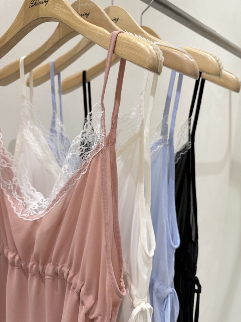 SHIRRING韓國東大門代購女士新品休閑人氣吊帶背心不對稱SHIRRING吊帶/背心